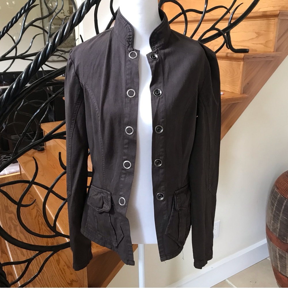 XCVI Lace Up Chocolate  Brown Jacket